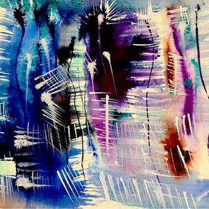 Beautiful 12x12 original one of a kind watercolor by artist.